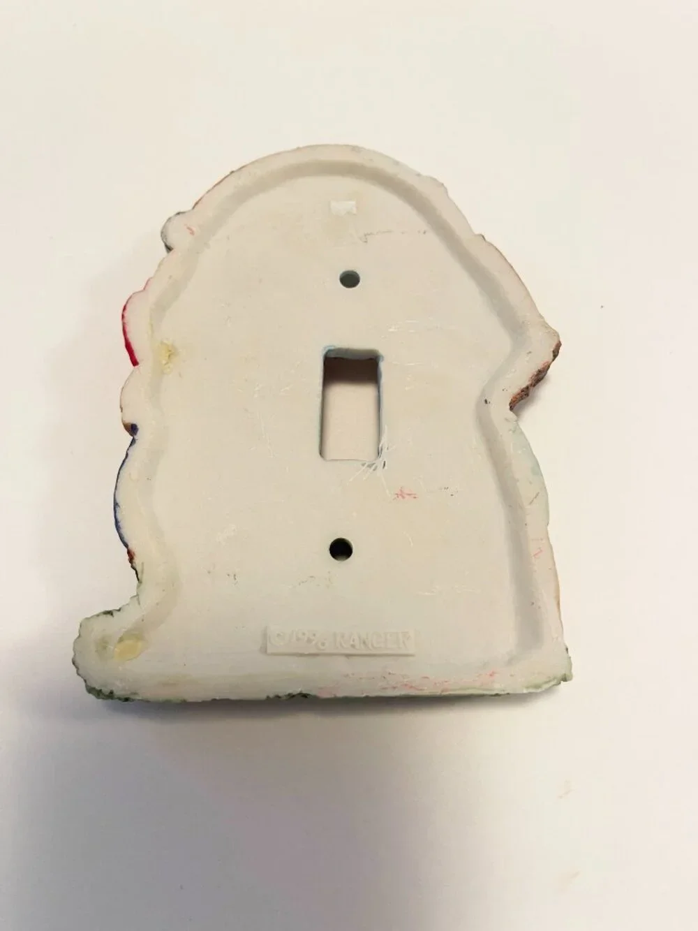 Vintage 1996 Ranger Fishing Santa Light Switch Plate Cover Fisherman Cabin Decor